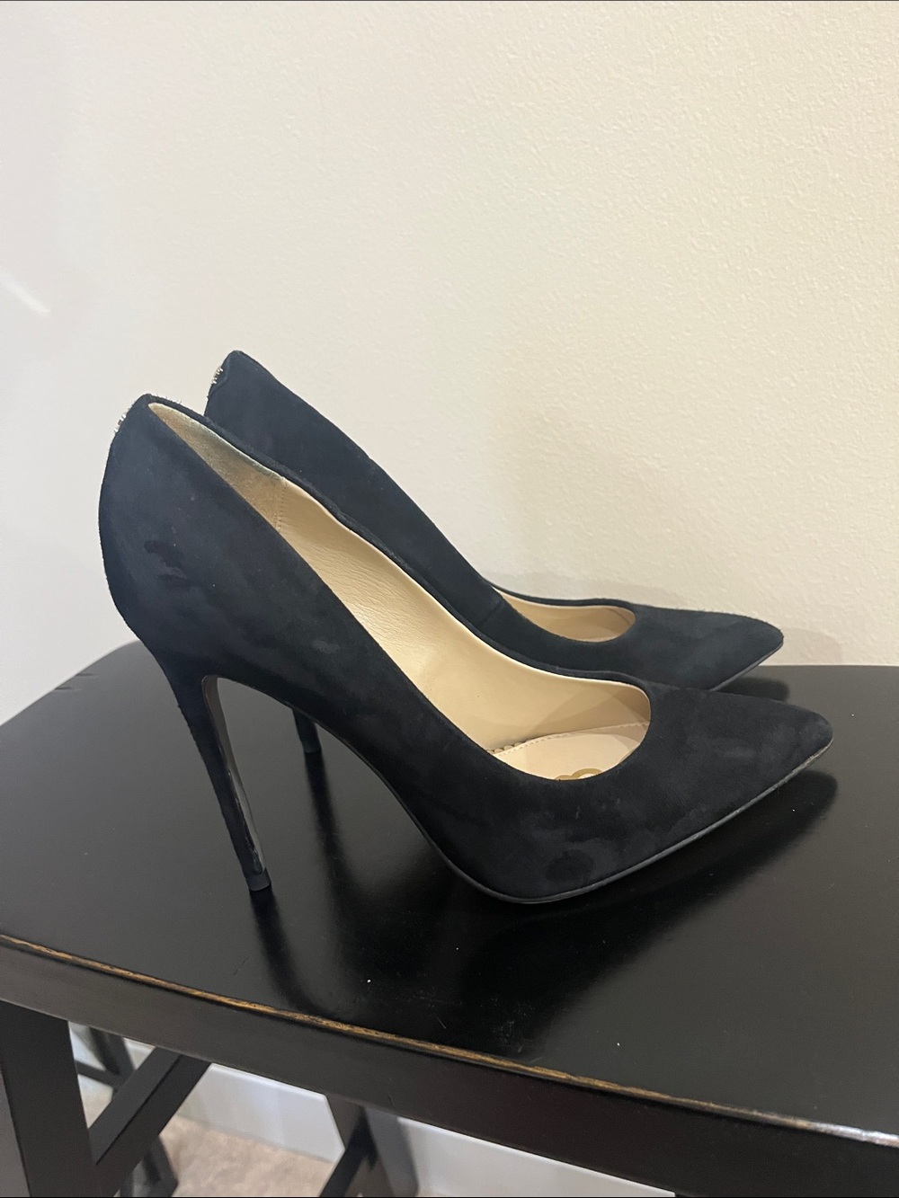 Sam Edelman Danna Classic Black Suede Pointed-Toe Stiletto Pumps - Picture 7 of 12
